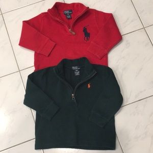 Ralph Lauren polo three-quarter zip sweater